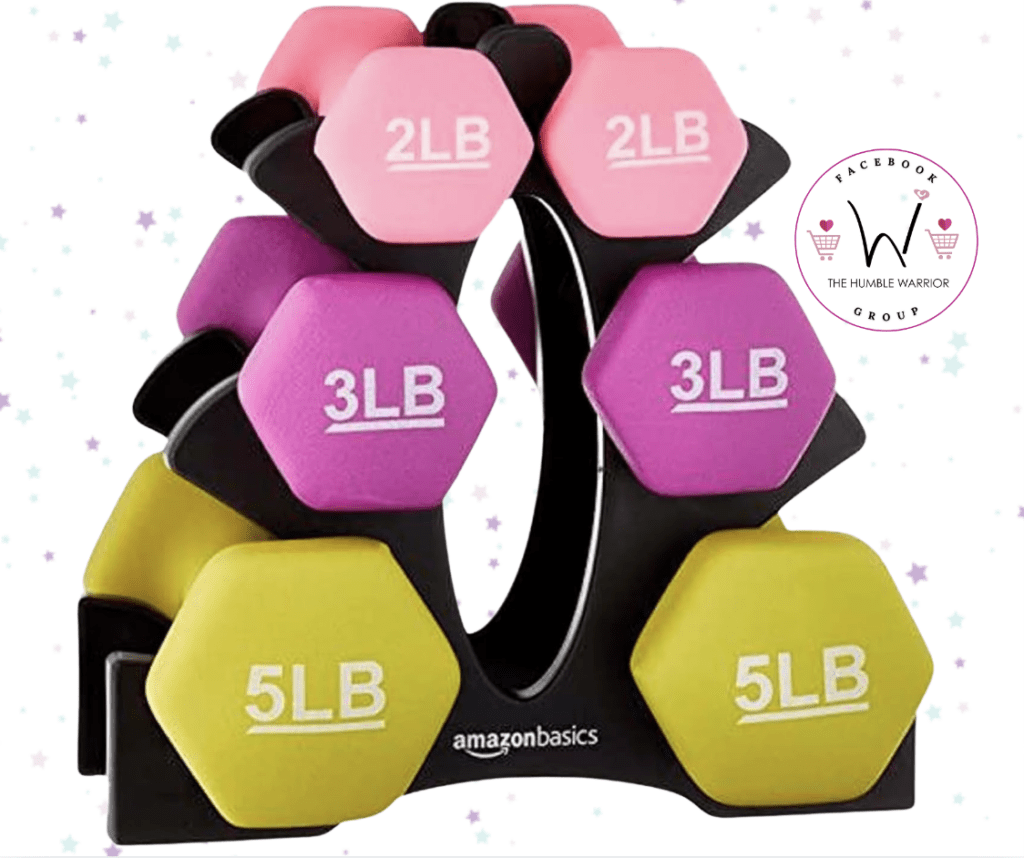 Amazon Basics Neoprene Dumbells + Stand Set!
